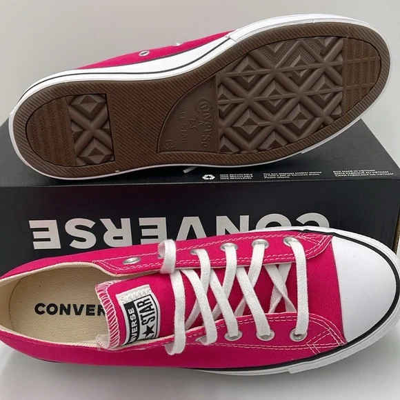 Converse WMNS CTAS LIFT OX
CERISE PINK/WHITE/BLACK A11539F Platforms Sneakers - Picture 4 of 16